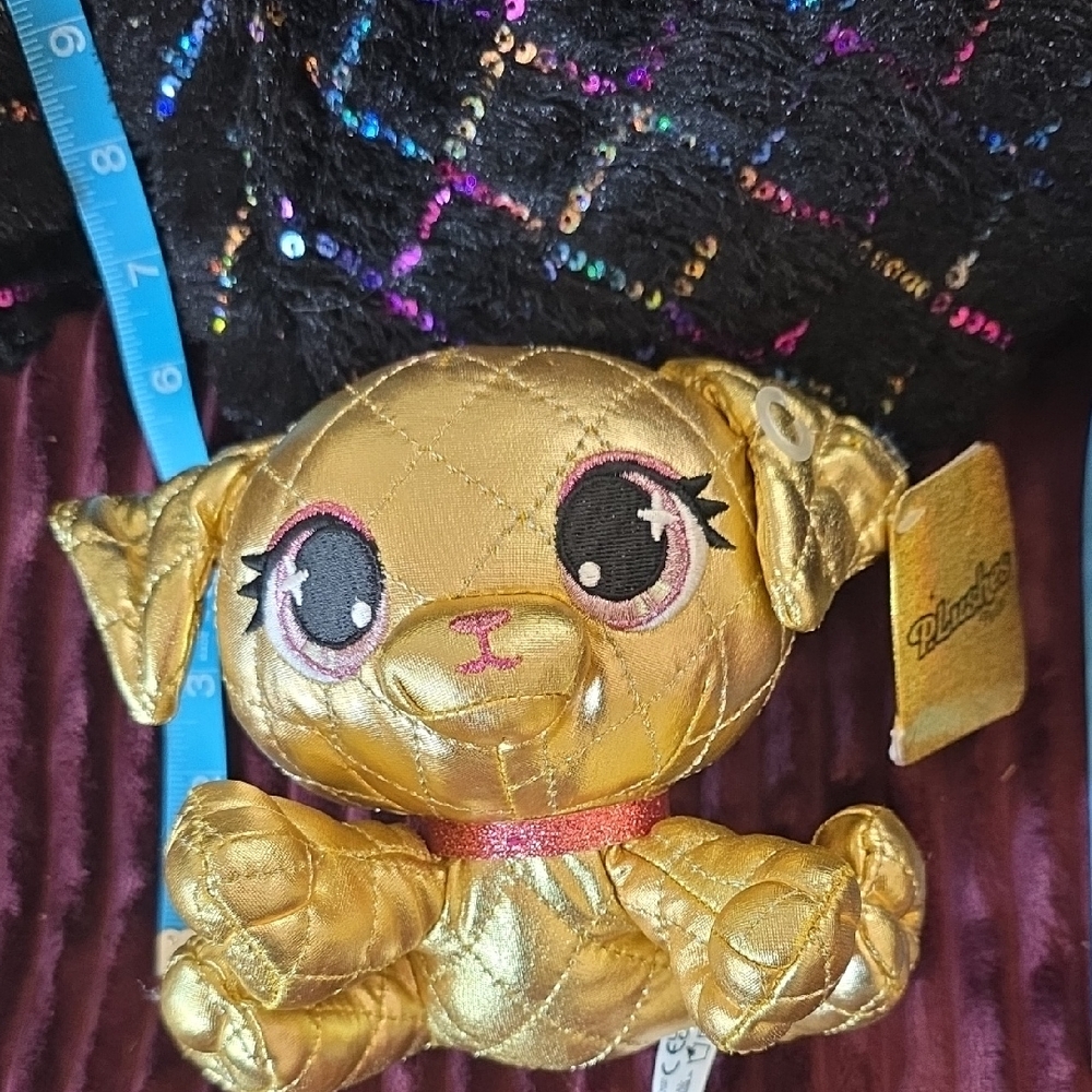 Gold Quilted P.Lushes Pets Limited Edition GOLDIE La'Pooch TAGS attached. GUND